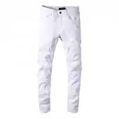 amiri denim jeans skinny-fit distressed stretch a5920 white